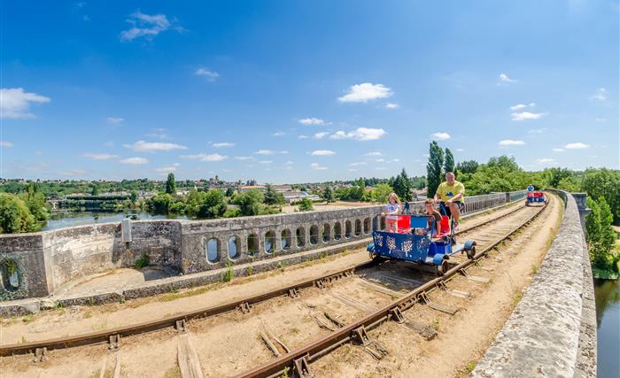 Vélorail à Chauvigny