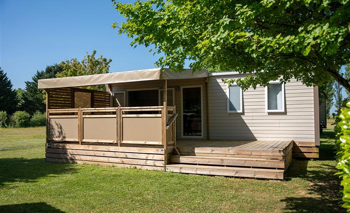 Mobile-home 3 chambres avec terrasse couverte